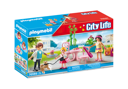 PLAYMOBIL 70593 CITY LIFE COFFEE BREAK PLAYSET WITH FIGURES & ACCESSORIES